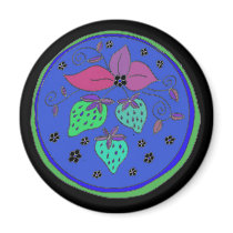 Blue Strawberries magnets