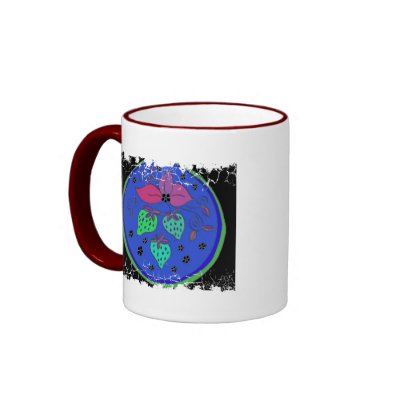 Blue Strawberries Mugs by eelkat