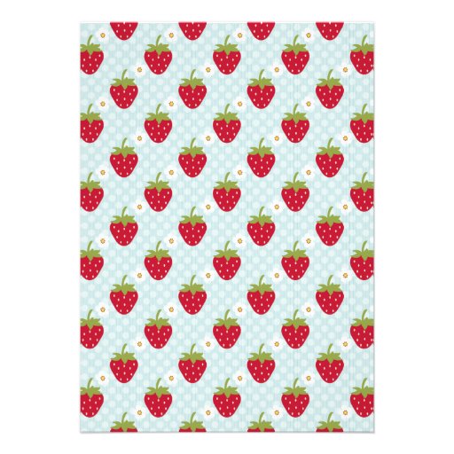 Blue Strawberry Cupcake Birthday Invitation Any Ag