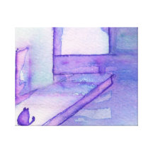 Blue Street Kitty Canvas Wrap Canvas Prints