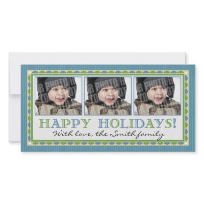 Blue stripe 3 photo card by Lemonade_Lane