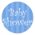 Blue Stripe Baby Shower Sticker by mariannegilliand Blue Stripe Baby Shower Sticker