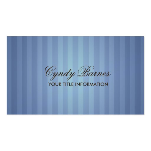 Blue Stripe Business Card (front side)