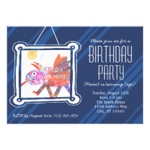Blue Stripe Party Invites  $2.35/per invite