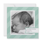 Blue Stripe Photo Birth Announcement Blue Stripe Photo Birth Announcement