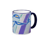 Blue striped abstract graffitis coffee mug