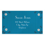 Blue Striped Diamond Accented Business Cards