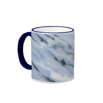 Blue Striped Marble Mug