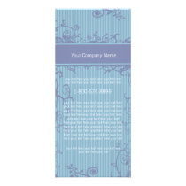 Blue Striped Rack Card Swirl Label rack cards