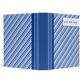Blue Stripes 1 Inch Binder binder