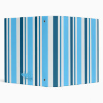 BLUE STRIPES 3 RING BINDER