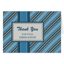 Blue Stripes Administrative Professionals Day Card