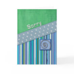 Blue Stripes and Green Sorry cards