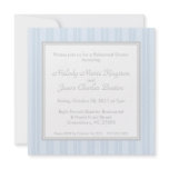 Blue Stripes and Simplicity Square Invitations