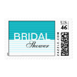 Blue Stripes Bridal Shower Stamps
