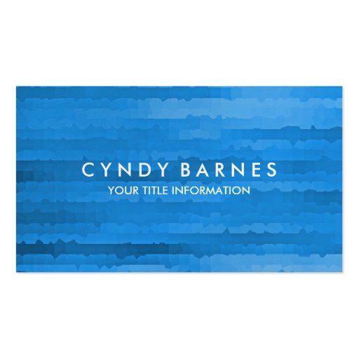 Blue Stripes Business Card (front side)
