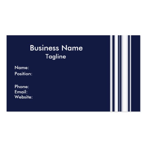 Blue Stripes Business Card