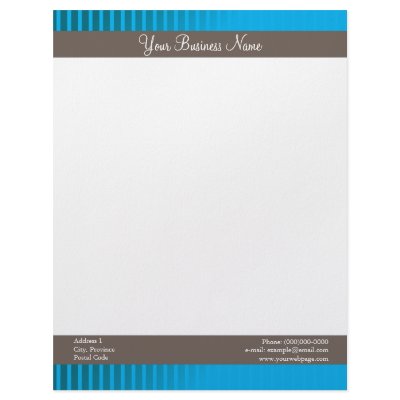 Blue Stripes Letterhead Template by attiea