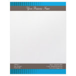 Blue Stripes Letterhead Template