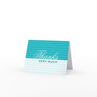 Blue Stripes : : Modern Thank You Cards card