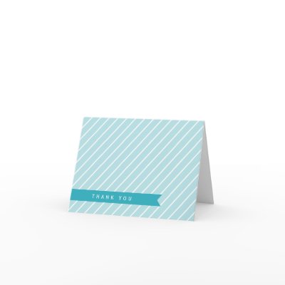 Blue Stripes Pattern Greeting Card