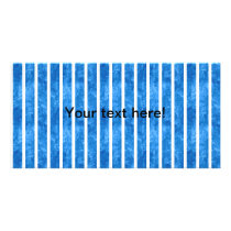 Blue stripes photo greeting card
