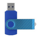 Blue Stripes Swivel USB 2.0 Flash Drive