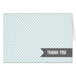Blue Stripes Thank You Notes Card