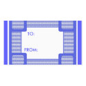 blue stripes, TO:FROM: GIFT TAGS business cards by marcya7 blue stripes, TO:FROM: GIFT TAGS business cards