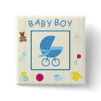 Blue Stroller Button by Celebration4all Blue Stroller Button
