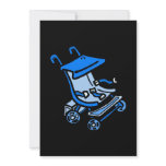 blue stroller custom invite