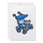 blue stroller personalized announcements