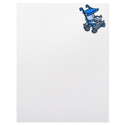 blue stroller letterhead by thatsmybaby