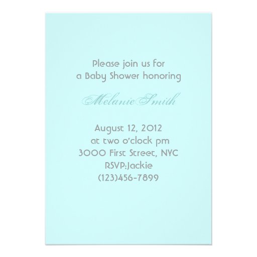 Blue Stroller Photo Baby Shower Invitation