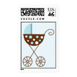 Blue Stroller Postage Stamp