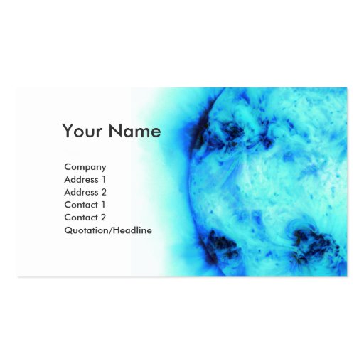 Blue Sun business card 2 (front side)