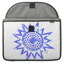 Blue Sun in Lights Grunge Cutout Sleeve For MacBook Pro