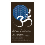 Blue Sun Yoga Spiritual Indian Writing Om Ohm Logo Business Card