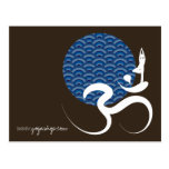 Blue Sun Yoga Spiritual Indian Writing Om Ohm Logo Post Cards