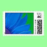 Blue Sunflower Postage Stamp stamps