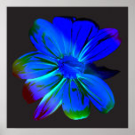 Blue Sunflower Print