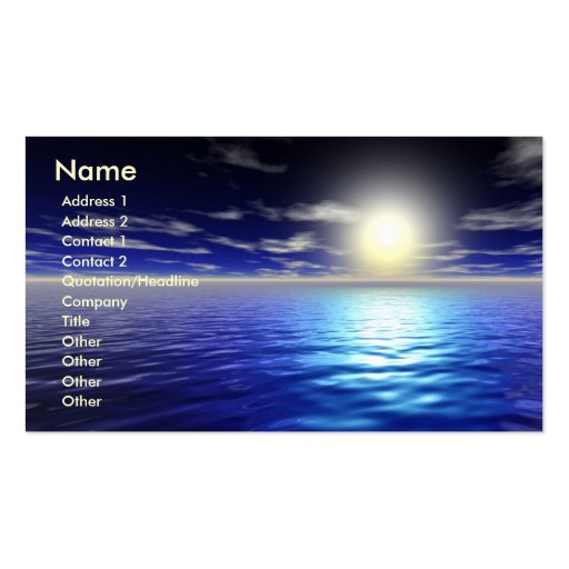 Blue Sunrise Business Card Templates (front side)