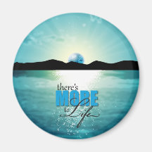 Blue Sunset More2Life Collection Refrigerator Magnet