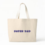 blue super dad icon canvas bags