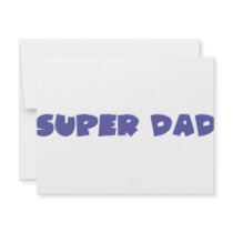 blue super dad icon invitations