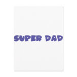 blue super dad icon postcards