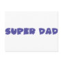 blue super dad icon postcards