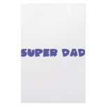 blue super dad icon personalized stationery
