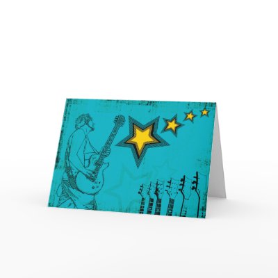 Blue Superstar Card by rockoutdesigns