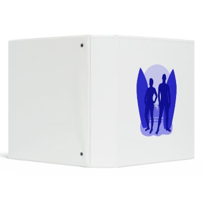 Blue Surfer Couple Binder by shopaholicchick